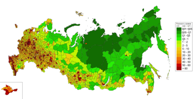 Archivo:Плотность населения России по муниципальным образованиям