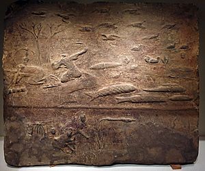 Archivo:0025 - 0220 Brick Relief with Harvesting, Fishing and Hunting Scene Eastern Han Dynasty National Museum of China anagoria