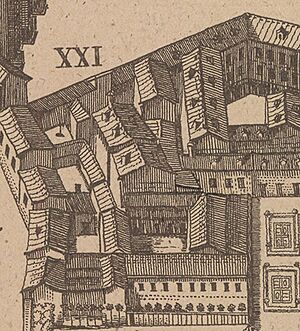 Archivo:039. Convento de San Antonio del Prado from Reproduction of Pedro Teixeira's Topographia de la Villa de Madrid (1656), 1881 14 (cropped)