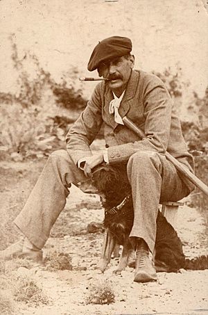 Archivo:Benito perez galdos y perro las palmas 1890