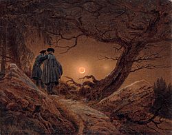 Caspar David Friedrich - Zwei Männer in Betrachtung des Mondes