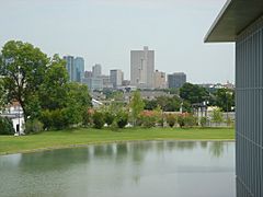Downtown Fort Worth from deck of Modern Art Museum of Fort Worth