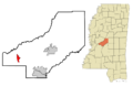 Madison County Mississippi Incorporated and Unincorporated areas Flora Highlighted