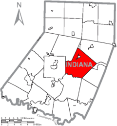 Map of Indiana County, Pennsylvania Highlighting Cherryhill Township.PNG