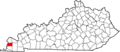 Map of Kentucky highlighting Carlisle County