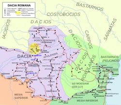 Archivo:Roman province of Dacia (106 - 271 AD)-es