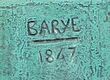 Signature of Antoine-Louis Barye (1847) (cropped).JPG