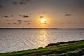 Sunset on the Banks of Haldi River, India