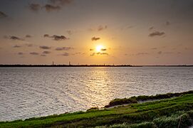 Sunset on the Banks of Haldi River, India