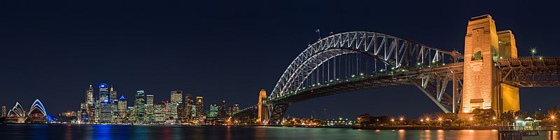 Archivo:Sydney Harbour Bridge night