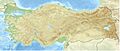 Turkey relief location map