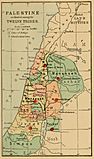 1889 Palestine, as divided among the Twelve Tribes