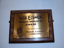 2000 Will Eisner Award for Peanuts - A Golden Celebration.JPG