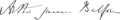 Arthur Balfour Signature