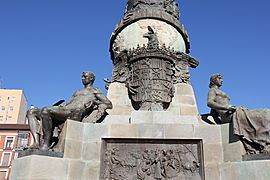 Detalle del monumento a Cristóbal Colón en Valladolid 6