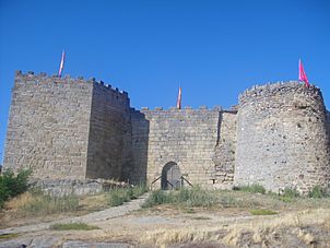 Archivo:Entrada principal del castillo de Ledesma--2