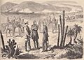 Expédition du Mexique. — Marche sur Puebla. Le général Forey au bivouac de San Agostino del Palmar. (D'après un croquis de M. Brunnet, lieutenant d'artillerie.)