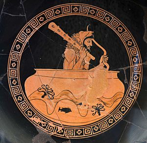 Archivo:Heracles on the sea in the bowl of Helios
