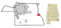 Houston County Alabama Incorporated and Unincorporated areas Gordon Highlighted