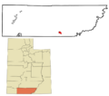 Kane County Utah incorporated and unincorporated areas Big Water highlighted