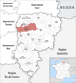 Locator map of Kanton Ribemont