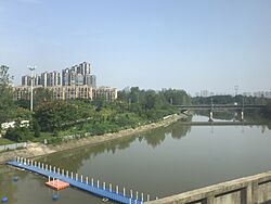 Pihe River Waterway from train for Shanghai-Hongqiao Station.jpg