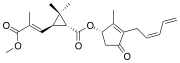 Estructura molecular de la piretrina II