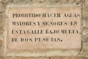 Archivo:Sepúlveda (Segovia) lápida higiene pública (RPS 01-05-2014)
