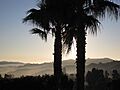 Sunrise over foggy hills, La Cala de Mijas, Spain