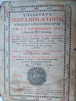 Archivo:Thesaurus de Bartolome Bravo, Valencia 1705