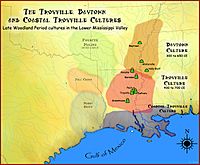 Archivo:Troyville and Baytown cultures map HRoe 2011