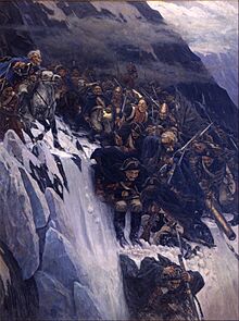 Archivo:Vasily Surikov - Suvorov Crossing the Alps in 1799 - Google Art Project