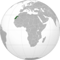 Western Sahara (orthographic projection)
