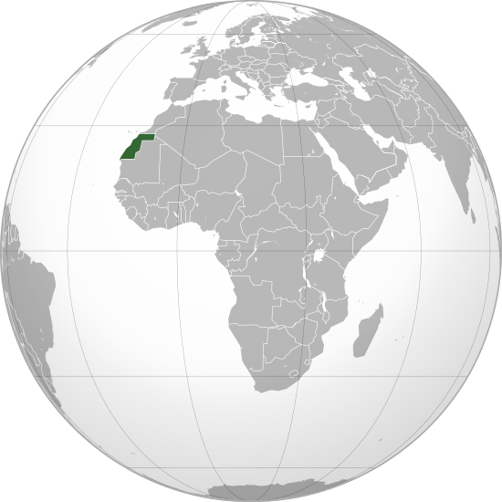 Western Sahara (orthographic projection)