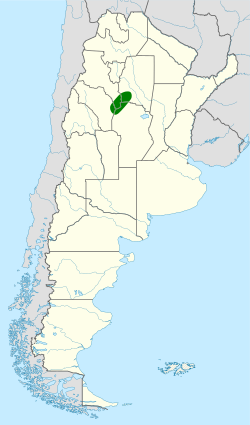 Distribución geográfica de la monjita salinera.