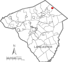 Adamstown, Lancaster County Highlighted.png