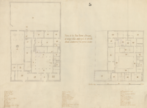 Archivo:Alcalá de Henares (07-03-1803) plano de los pisos bajo y principal del Colegio de los Manriques