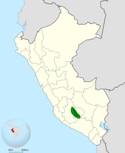 Distribución geográfica del canastero coliblanco.