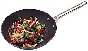 Archivo:Black pan with stir-fried vegetables (broccoli, onion, red pepper)