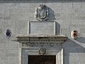 Detalle de la portada de la iglesia de "San Pietro in Montorio", Roma, Italia