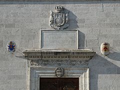 Detalle de la portada de la iglesia de "San Pietro in Montorio", Roma, Italia