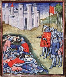 Archivo:Edward III counting the dead on the battlefield of Crécy