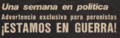 El Caudillo - Estamos en guerra - 19JUL1974