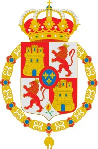 Archivo:Escudo del rey de España abreviado antes de 1868 con toisón