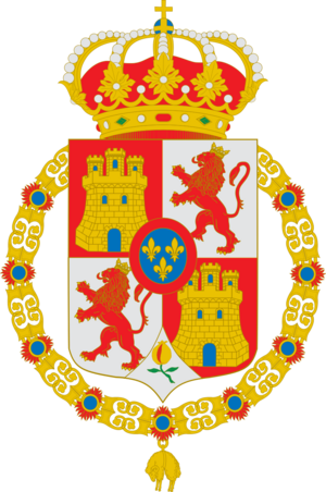 Archivo:Escudo del rey de España abreviado antes de 1868 con toisón