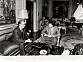 Felipe González recibe al presidente de la Xunta de Galicia. Pool Moncloa. 30 de enero de 1985