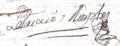 Firma de Patrick Murphy en su testamento de 1764