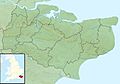 Kent UK relief location map