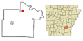 Lincoln County Arkansas Incorporated and Unincorporated areas Grady Highlighted