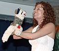 Mallory Lewis and Lamb Chop